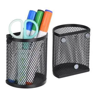Magnetic Pencil Holder - Locker Accessories, 2 Pack Magnetic Pen Holder for Refrigerator for Home School and Office, Black Magnetic Pencil Holder - Locker Accessories, 2 Pack Magnetic Pen Holder for Refrigerator for Home School and Office, Black