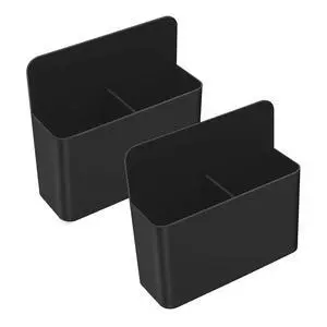 Magnetic Pen Holder, 2-Pack, Whiteboard Organizer, Black Magnetic Pen Holder, 2-Pack, Whiteboard Organizer, Black
