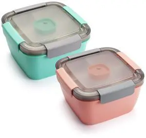 Salad Lunch Container To Go, 2 Packs 52-oz Salad Bowls to go for lunch Salad Lunch Container To Go, 2 Packs 52-oz Salad Bowls to go for lunch