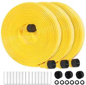 3-Pack Sprinkler Soaker Hose 25 ft (75 ft Total) Flexible Sprinkler & Drip Irrigation System for Lawn, Garden & Yard Watering, Heavy-Duty, Leak-Proof & Easy to Use 3-Pack Sprinkler Soaker Hose 25 ft (75 ft Total) Flexible Sprinkler & Drip Irrigation System for Lawn, Garden & Yard Watering, Heavy-Duty, Leak-Proof & Easy to Use