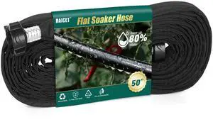 Flat Soaker Hose 50FT Lightweight and Flexible Irrigation Solution for Garden Beds, Flower Beds, and Lawns (50FT) Flat Soaker Hose 50FT Lightweight and Flexible Irrigation Solution for Garden Beds, Flower Beds, and Lawns (50FT)