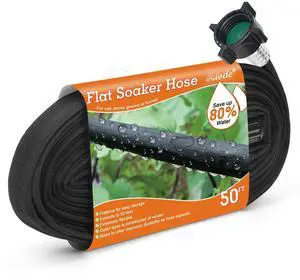 Flat Soaker Hose 50FT for Garden Beds Drip Hose Heavy Duty Save 80% Water for Vegetable Tree (50FT) Flat Soaker Hose 50FT for Garden Beds Drip Hose Heavy Duty Save 80% Water for Vegetable Tree (50FT)
