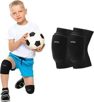 Kids Knee Pads with Thicken Sponge Padding, Black/M Kids Knee Pads with Thicken Sponge Padding, Black/M