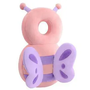 Baby Head Protection Backpack - Soft & Comfortable, Cute Cartoon Design, Pink Butterfly Baby Head Protection Backpack - Soft & Comfortable, Cute Cartoon Design, Pink Butterfly