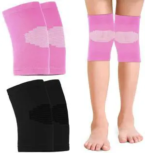 2 Pairs Kids Knee Sleeve Kids Knee Brace Children Support Compression Child Sleeve Pads for Basketball, Volleyball, Sports, Gymnastics(Small,Black, Pink) 2 Pairs Kids Knee Sleeve Kids Knee Brace Children Support Compression Child Sleeve Pads for Basketball, Volleyball, Sports, Gymnastics(Small,Black, Pink)