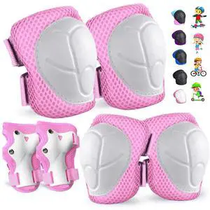 Kids/Youth Protective Gear Set - Adjustable Knee Pads, Elbow Pads, Wrist Guards for Skateboarding, Skiing, Cycling, Running, Scooter - Boys & Girls, Ages 3-14 Kids/Youth Protective Gear Set - Adjustable Knee Pads, Elbow Pads, Wrist Guards for Skateboarding, Skiing, Cycling, Running, Scooter - Boys & Girls, Ages 3-14
