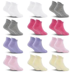 Toddler Girl Socks 12 Pairs Non Slip Skid Kids Ankle Boys Girls Toddlers Grips Cotton Gripper Children House Socks for 3-5 Years Toddler Girl Socks 12 Pairs Non Slip Skid Kids Ankle Boys Girls Toddlers Grips Cotton Gripper Children House Socks for 3-5 Years