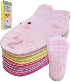 (5 Pairs) Toddler Socks with Grippers - Non Slip Baby Socks 6-12 12-24 Months 2t-3t 4t-5t Anti Slip Ankle Grip Cotton Boy Girl Infant Kid Child 3 Year Old White Grippy Calcetines Antideslizantes Bebe (5 Pairs) Toddler Socks with Grippers - Non Slip Baby Socks 6-12 12-24 Months 2t-3t 4t-5t Anti Slip Ankle Grip Cotton Boy Girl Infant Kid Child 3 Year Old White Grippy Calcetines Antideslizantes Bebe