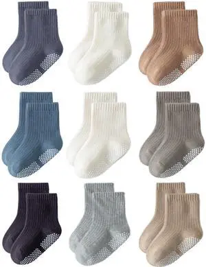 Toddler Grip Socks Non Slip Crew Socks Socks for Baby Boys Girls Toddler Grip Socks Non Slip Crew Socks Socks for Baby Boys Girls