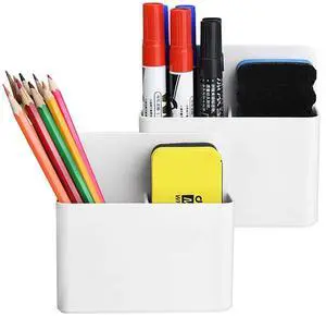 Magnetic Dry Erase Marker Holder,Pen and Eraser Holder for WhiteboardMagnet Pencil Cup Utility Storage Organizer for Office, Refrigerator, Locker and Metal Cabinets (2 Pack) Magnetic Dry Erase Marker Holder,Pen and Eraser Holder for WhiteboardMagnet Pencil Cup Utility Storage Organizer for Office, Refrigerator, Locker and Metal Cabinets (2 Pack)