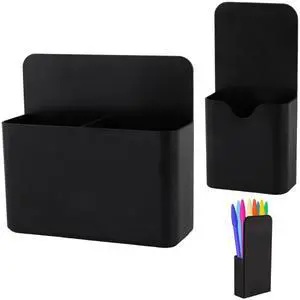 Magnetic Pen Holder,2 Pack Magnetic Dry Erase Marker Holder with Generous Compartments,Strong Magnet Storage Marker Pen Pencil Organizer for Refrigerator,Whiteboard,Locker Accessories Magnetic Pen Holder,2 Pack Magnetic Dry Erase Marker Holder with Generous Compartments,Strong Magnet Storage Marker Pen Pencil Organizer for Refrigerator,Whiteboard,Locker Accessories