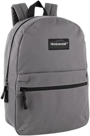 Classic 17 inch Backpacks with Adjustable Padded Straps | School Backpacks for Girls, Boys (Grey) Classic 17 inch Backpacks with Adjustable Padded Straps | School Backpacks for Girls, Boys (Grey)