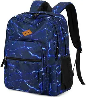 Teen Girls Solid Color Backpack For School Boys Water Resistant School Bag (Lightning Navy) Teen Girls Solid Color Backpack For School Boys Water Resistant School Bag (Lightning Navy)