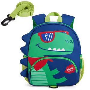 Toddler Backpack for Boys 2-4, 3D Cartoon Cute Kids Dinosaur Backpack Water-Resistant Compact for Travel Preschool with Leash, Chest Buckle Toddler Backpack for Boys 2-4, 3D Cartoon Cute Kids Dinosaur Backpack Water-Resistant Compact for Travel Preschool with Leash, Chest Buckle