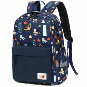 Lightweight Waterproof Toddler Backpack Boys Excavator Blue Lightweight Waterproof Toddler Backpack Boys Excavator Blue