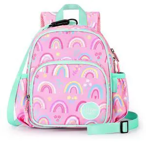 Backpack Leash for Toddlers 1-3: Baby Backpack for Girls with Anti-Lost Harness - Rainbow Pink Backpack Leash for Toddlers 1-3: Baby Backpack for Girls with Anti-Lost Harness - Rainbow Pink