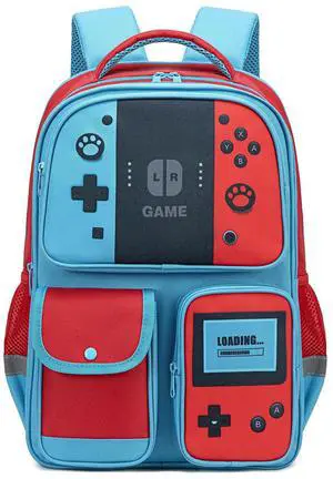 Backpack for Boys Bookbag Video Game Bookbag stylish kids travel backpack for boys 6-18, Kids Junior High School Primary School Back pack (Red-blue) Backpack for Boys Bookbag Video Game Bookbag stylish kids travel backpack for boys 6-18, Kids Junior High School Primary School Back pack (Red-blue)
