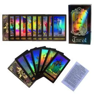 Tarot Cards Set, 78 Surface Laser Tarot Cards with English Instructions Book for Beginners (English Edition) Tarot Cards Set, 78 Surface Laser Tarot Cards with English Instructions Book for Beginners (English Edition)
