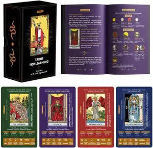 Tarot for Learning - Tarot Cards with Meanings on Them & Guidebook Tarot for Learning - Tarot Cards with Meanings on Them & Guidebook