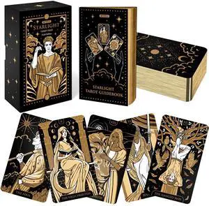 Tarot Cards with Guide Book - Starlight Unique Tarot Deck (Gold) Tarot Cards with Guide Book - Starlight Unique Tarot Deck (Gold)