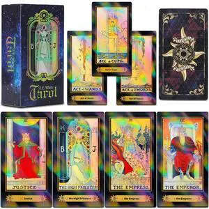 Surface Laser Holographic 78 Tarot Cards with Guidebook Surface Laser Holographic 78 Tarot Cards with Guidebook