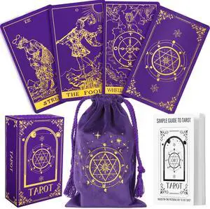 78 Tarot Cards Deck with Guide Book and Linen Carry Bag, Classic Original Tarot Cards for Beginners to Experts, Witchy Gifts for Women 78 Tarot Cards Deck with Guide Book and Linen Carry Bag, Classic Original Tarot Cards for Beginners to Experts, Witchy Gifts for Women