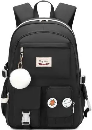 Backpack for Girls Bookbag Cute School Bag College Middle High Elementary School Backpack for Teen Girls (Black) Backpack for Girls Bookbag Cute School Bag College Middle High Elementary School Backpack for Teen Girls (Black)
