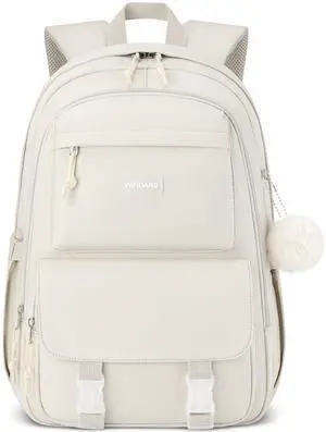 Backpacks for Girls, 15.6 Inch School Bag Cute Waterproof Laptop Bookbag Large College Backpack for Teen Women Students Anti Theft Travel Daypack, Beige Backpacks for Girls, 15.6 Inch School Bag Cute Waterproof Laptop Bookbag Large College Backpack for Teen Women Students Anti Theft Travel Daypack, Beige