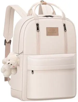 Cute Backpack for School Aesthetic Backpack Purse for Women Girls White Book Bag Korea Style Bookbag Cute Backpack for School Aesthetic Backpack Purse for Women Girls White Book Bag Korea Style Bookbag