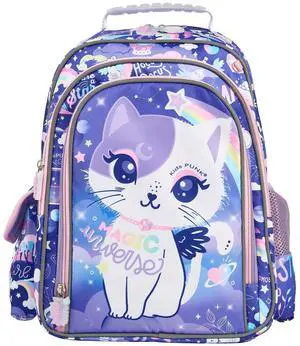 Backpack for Girls Elementary:16 Inch Cute Kitty School Bookbag Backpack for Girls Elementary:16 Inch Cute Kitty School Bookbag