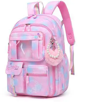 Girls Backpack School Bookbag for Kids Elementary Middle School, Cute Backpack for Girls Pink Girls Backpack School Bookbag for Kids Elementary Middle School, Cute Backpack for Girls Pink
