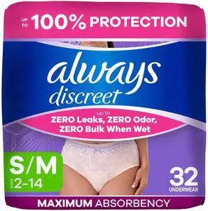 Adult Diapers for Women, Incontinence Underwear, Postpartum Essentials, Disposable Briefs, Max Absorbency, Bladder Leak Protection, Small/Medium, 32ct Adult Diapers for Women, Incontinence Underwear, Postpartum Essentials, Disposable Briefs, Max Absorbency, Bladder Leak Protection, Small/Medium, 32ct