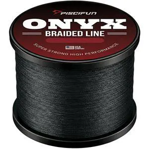 Onyx PE Braided Fishing Line, 150yd 6lb Test, Black Onyx PE Braided Fishing Line, 150yd 6lb Test, Black