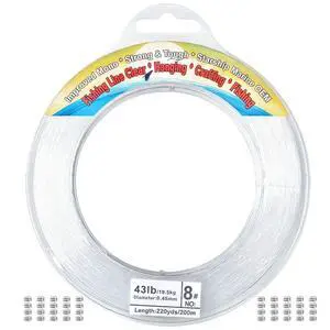 Clear Fishing Line 0.2-1 mm, Strong Invisible Nylon Fishing Wire 8-100 lb Test Includes Crimp Sleeves, Clear String for Hanging Decorations Balloons Garlands Beading Crafts & Jewelry Clear Fishing Line 0.2-1 mm, Strong Invisible Nylon Fishing Wire 8-100 lb Test Includes Crimp Sleeves, Clear String for Hanging Decorations Balloons Garlands Beading Crafts & Jewelry