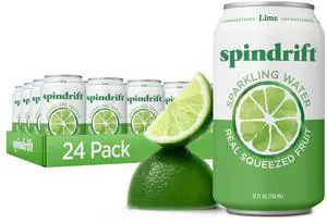 Sparkling Water, Lime Flavored, Made with Real Squeezed Fruit, 12 Fl Oz Cans, Pack of 24 (Only 4 Calories per Can) Sparkling Water, Lime Flavored, Made with Real Squeezed Fruit, 12 Fl Oz Cans, Pack of 24 (Only 4 Calories per Can)