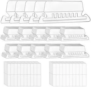 File Folder Tabs, 2 Inch Clear Hanging File Folder Tabs with Inserts File Folder Tabs, 2 Inch Clear Hanging File Folder Tabs with Inserts