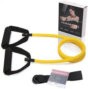 Single Resistance Bands with Handles for Working Out Women and Men, Exercise Bands with Door Anchor, Stretch Bands for Home Workouts, Simple Guide Included (Extra light-yellow-10 lbs) Single Resistance Bands with Handles for Working Out Women and Men, Exercise Bands with Door Anchor, Stretch Bands for Home Workouts, Simple Guide Included (Extra light-yellow-10 lbs)