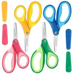 5" Kids Scissors, Small Safety Toddler Blunt Tip Scissors, 4 Pack 5" Kids Scissors, Small Safety Toddler Blunt Tip Scissors, 4 Pack
