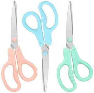 8" All Purpose Scissors - Heavy Duty, Ergonomic Comfort Grip Shears for Office, Home, School, Art & Craft 8" All Purpose Scissors - Heavy Duty, Ergonomic Comfort Grip Shears for Office, Home, School, Art & Craft