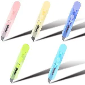 5-Pack Mini Utility Knives Box Cutter,Retractable Box Opener, Package Opener.For DIY,Office,envelopes,packagesand and Home Use.(5 PSC Box Cutter) 5-Pack Mini Utility Knives Box Cutter,Retractable Box Opener, Package Opener.For DIY,Office,envelopes,packagesand and Home Use.(5 PSC Box Cutter)
