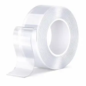 Double-Sided Tape Heavy Duty 9.84 FT x 1.18 in Clear Removable Mounting Tape for Walls, Carpet, Rugs, Posters Reusable, No-Residue, Indoor/Outdoor Nano Gel Grip Double-Sided Tape Heavy Duty 9.84 FT x 1.18 in Clear Removable Mounting Tape for Walls, Carpet, Rugs, Posters Reusable, No-Residue, Indoor/Outdoor Nano Gel Grip