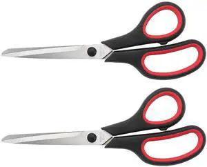Scissors 8.5 Inch All Purpose with Stainless Steel Blades, 2 PCS Scissors 8.5 Inch All Purpose with Stainless Steel Blades, 2 PCS