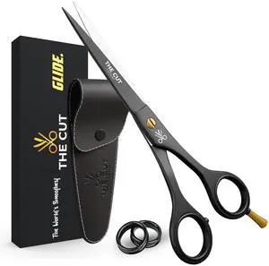 The Cut Factory® Hair Scissors & Hair Cutting Scissors - 6.5 Matte Black Professional Barber Shears with Micro-Serrated Blade, Gift Box & Leather Pouch The Cut Factory® Hair Scissors & Hair Cutting Scissors - 6.5 Matte Black Professional Barber Shears with Micro-Serrated Blade, Gift Box & Leather Pouch