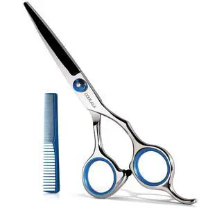 Stainless Steel Hair Cutting Scissors 6.5 Inch Hairdressing Razor Shears Professional Salon Barber Haircut Scissors, One Comb Included, Home Use for Man Woman Adults Kids Babies Stainless Steel Hair Cutting Scissors 6.5 Inch Hairdressing Razor Shears Professional Salon Barber Haircut Scissors, One Comb Included, Home Use for Man Woman Adults Kids Babies