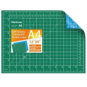 Full 9" x 12" Art Self Healing PVC Cutting Mat, Double Sided, Gridded Rotary Cutting Board for Craft, Fabric, Quilting, Sewing, Scrapbooking Project Full 9" x 12" Art Self Healing PVC Cutting Mat, Double Sided, Gridded Rotary Cutting Board for Craft, Fabric, Quilting, Sewing, Scrapbooking Project
