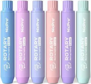 6 Pack Rotary Retractable Erasers, Soft TPE Rubber Twist Eraser 6 Pack Rotary Retractable Erasers, Soft TPE Rubber Twist Eraser
