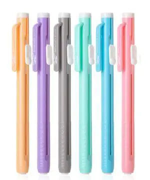 Retractable Mechanical Eraser Pens, 6 Pack, Pastel Colors | Latex-Free Precision Pencil Erasers for Artists, Students, Drawing, Sketching & Drafting Retractable Mechanical Eraser Pens, 6 Pack, Pastel Colors | Latex-Free Precision Pencil Erasers for Artists, Students, Drawing, Sketching & Drafting