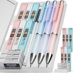 3PCS Pastel Mechanical Pencil Set, 0.9 Mechanical Pencil 3PCS Pastel Mechanical Pencil Set, 0.9 Mechanical Pencil