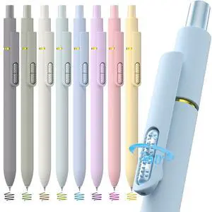 8 Pack Colored Gel Pens - 0.7mm Fine Point Colorful Ink Fidget Pens 8 Pack Colored Gel Pens - 0.7mm Fine Point Colorful Ink Fidget Pens
