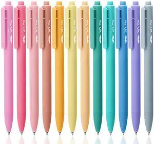 Retractable Gel Pens, 12 Pack, Assorted Colors Ink Retractable Gel Pens, 12 Pack, Assorted Colors Ink